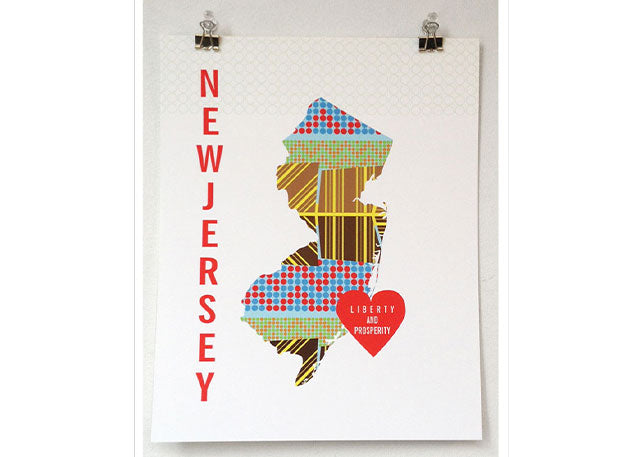 Charitable map prints for NY + NJ