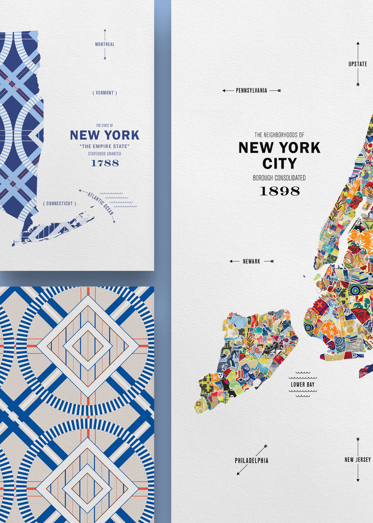 Colorful New York City Map Print