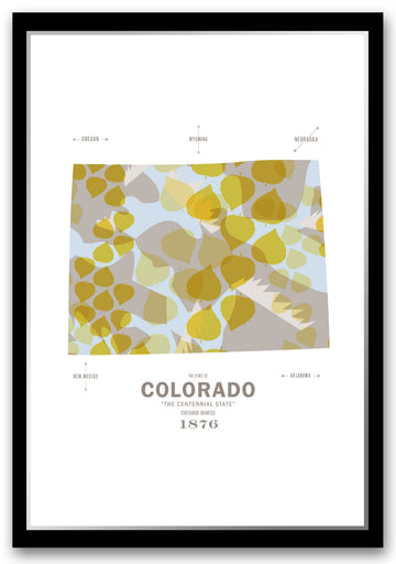 Colorful Colorado Map Print Poster