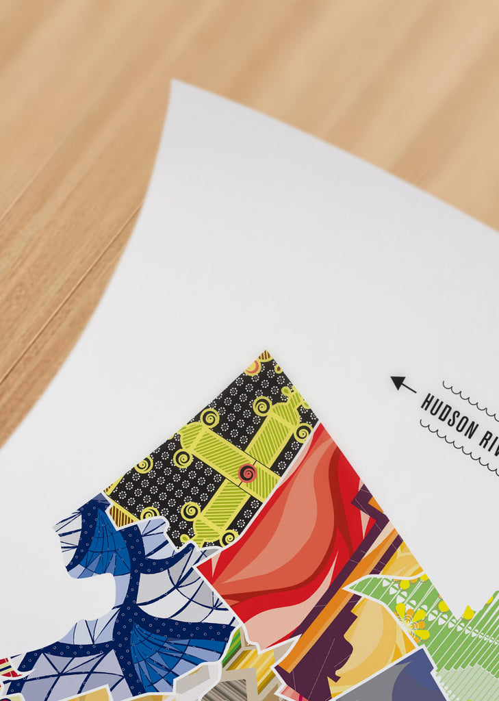 Colorful The Bronx Map Print