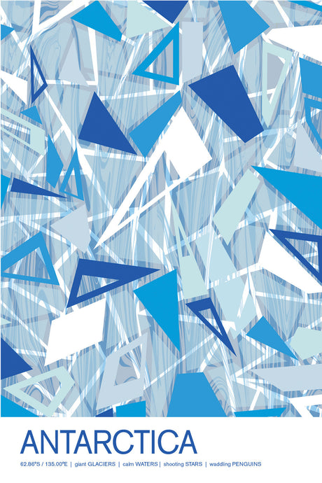 Colorful Antarctica Travel Poster