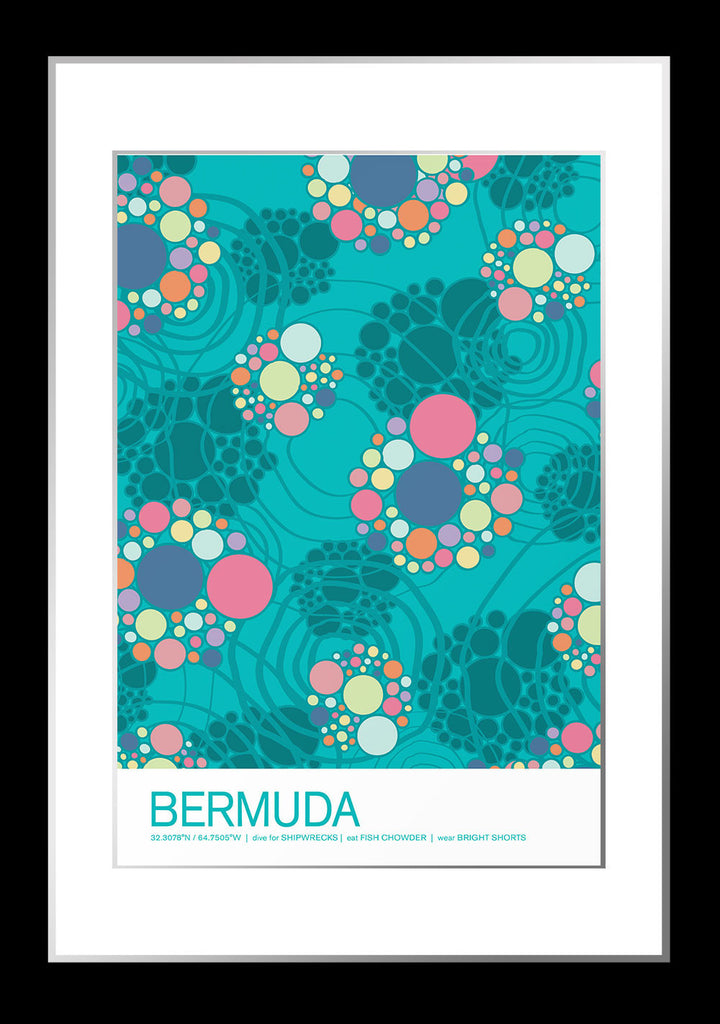 Colorful Bermuda Travel Poster