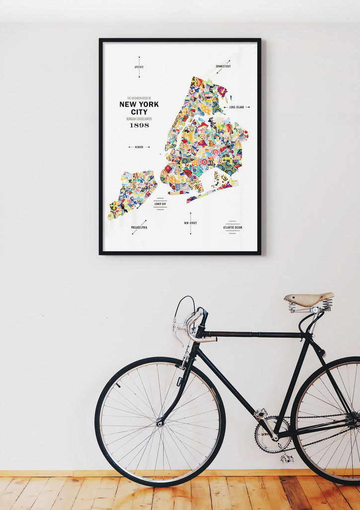Colorful New York City Map Print