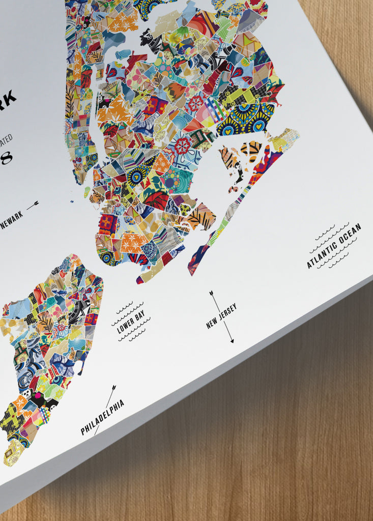 Colorful New York City Map Print