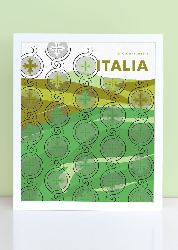 Colorful Italy "Italia" Travel Poster