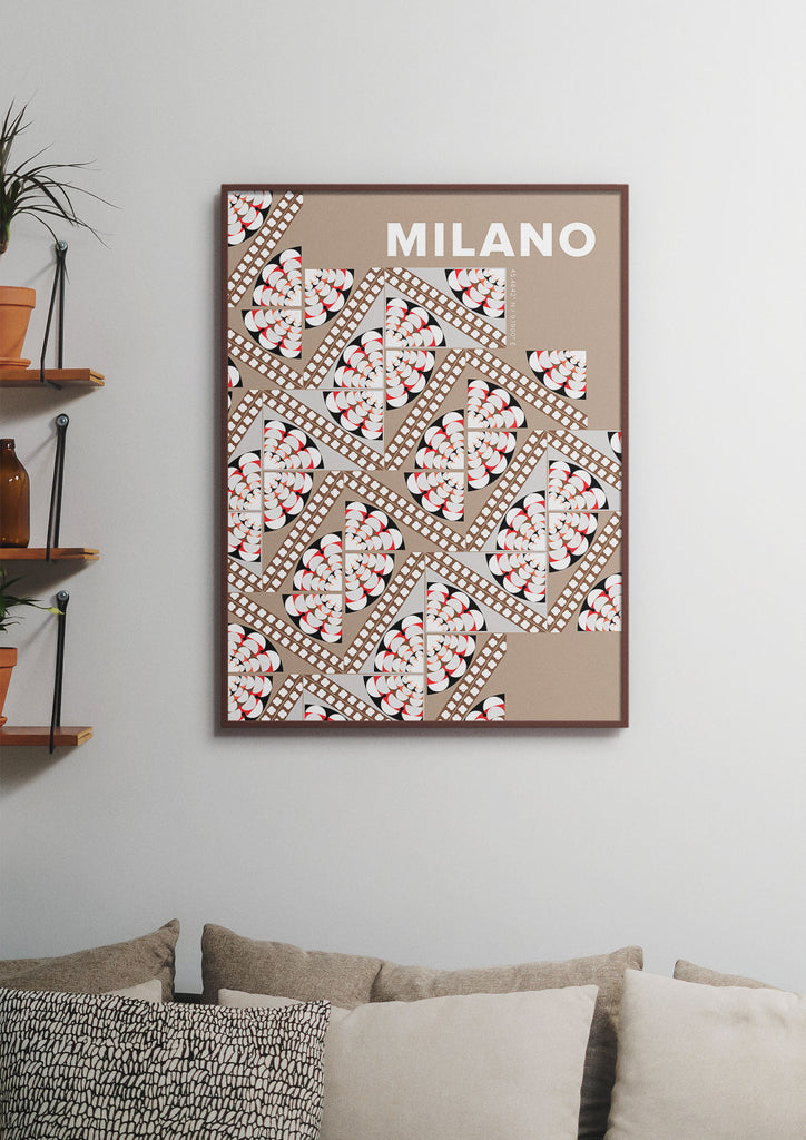 Colorful Milano, Italy Travel Poster