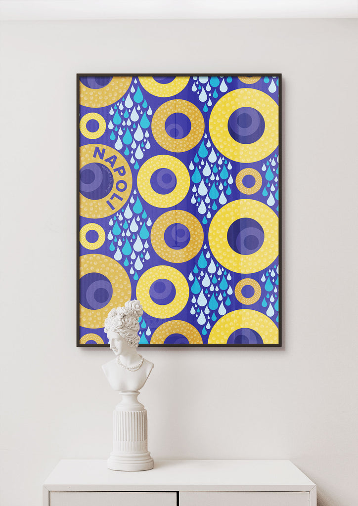 Colorful Naples "Napoli" Italy Travel Poster