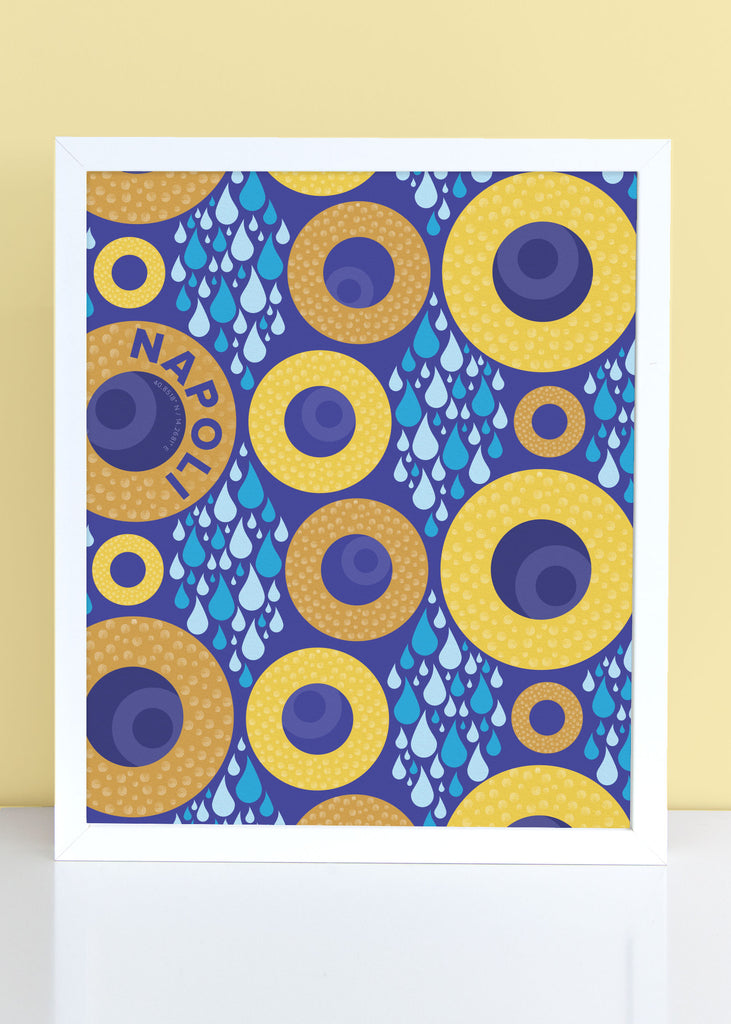 Colorful Naples "Napoli" Italy Travel Poster