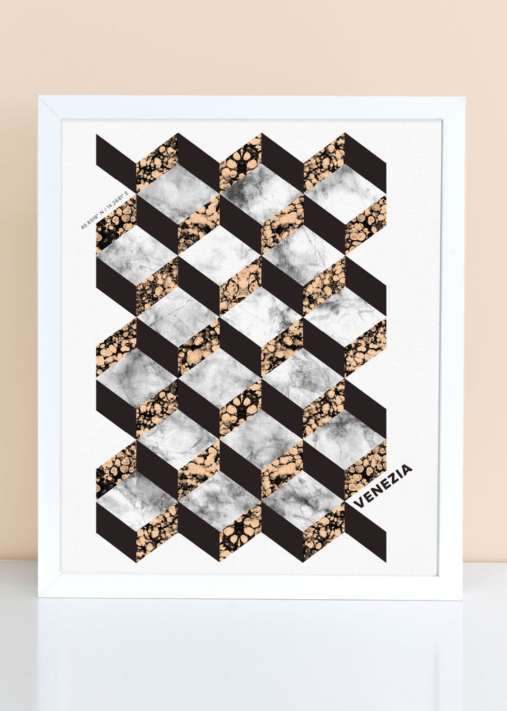 Colorful Venice, "Venezia" Italy Travel Poster