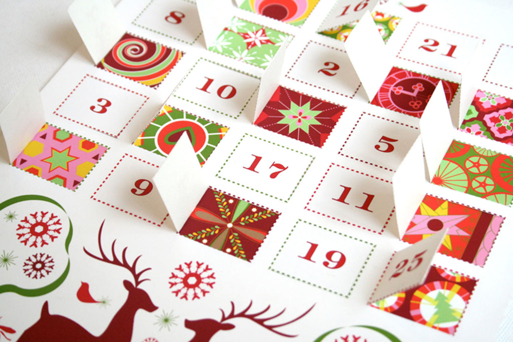 Colorful Reindeer Advent Calendar Printable