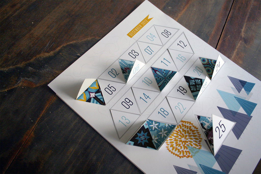 Colorful Winter Advent Calendar Printable