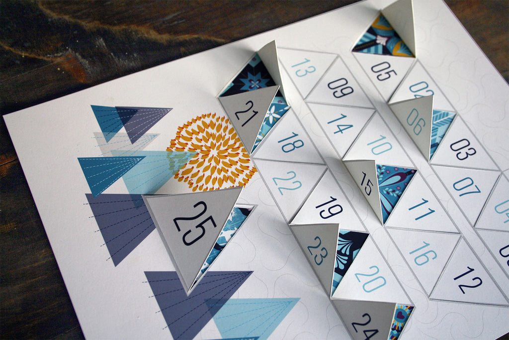 Colorful Winter Advent Calendar Printable