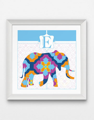 Colorful E is for Elephant