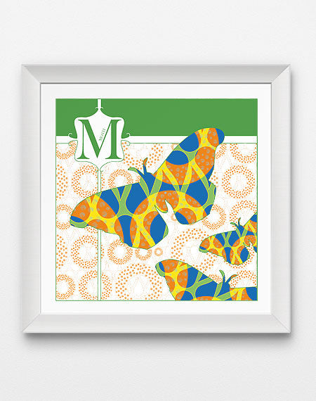 Colorful M is for Moth