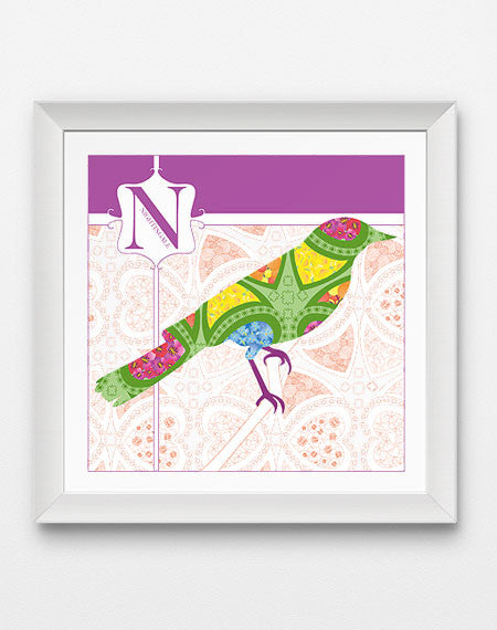Colorful N is for Nightingale