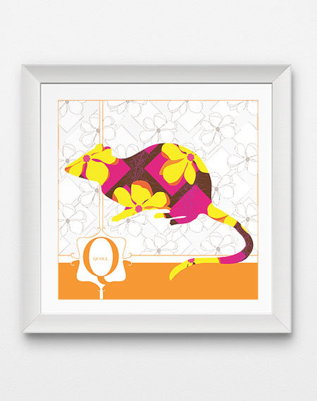 Colorful Q is for Quoll